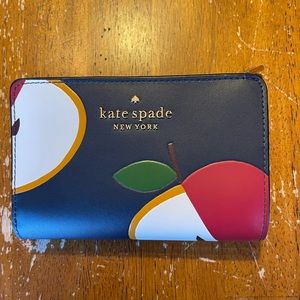 Kate Spade Honeycrisp Apple Medium Bifold Wallet